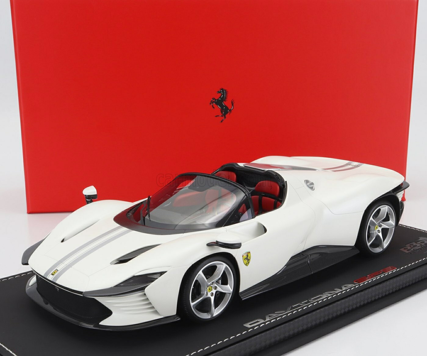 ミニカー 1/18 フェラーリ デイトナ BBR-MODELS 1/18 FERRARI DAYTONA SP3 OPEN ROOF ICONA 2022 BIANCO ITALIA - WHITE P18214B-VET