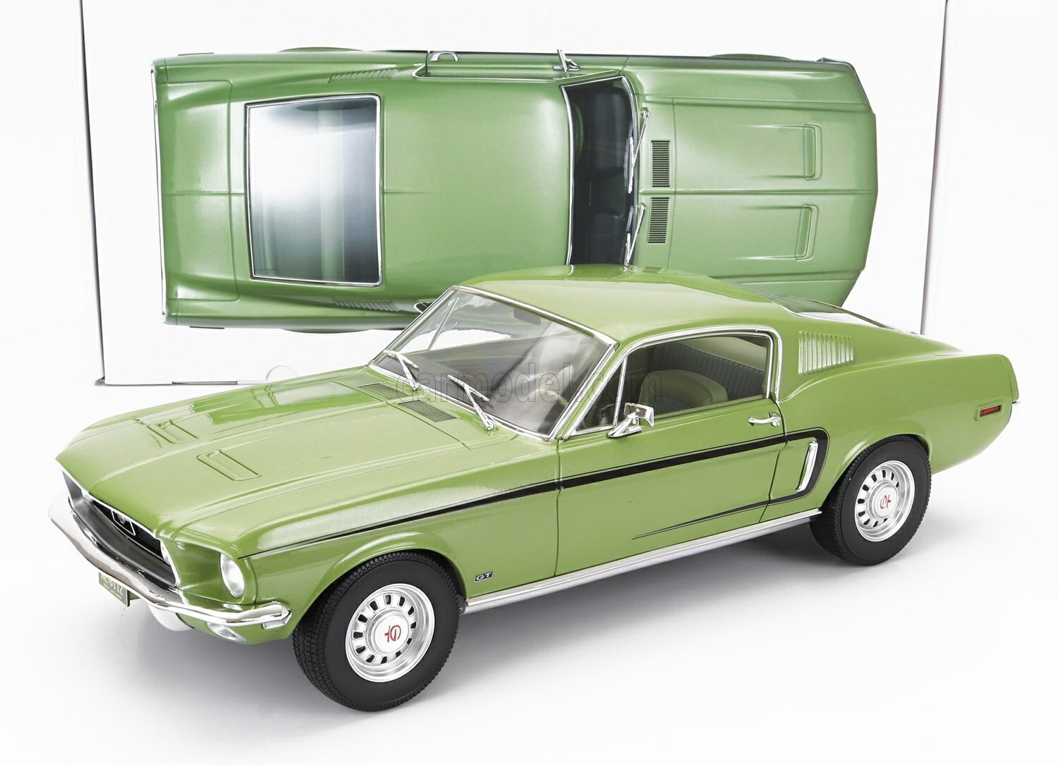 ߥ˥  1/12 ե ޥ Υ NOREV 1/12 FORD USA MUSTANG FASTBACK GT COUPE 1968 GREEN 122704