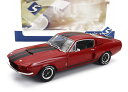 ミニカー アメ車 1/18 フォード マスタング シェルビー SOLIDO 1/18 FORD USA MUSTANG SHELBY GT500 COUPE 1967 RED BLACK 1802909