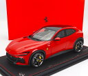 ミニカー 1/18 フェラーリ プロサングエ SUV BBR-MODELS 1/18 FERRARI PUROSANGUE SUV 2022 ROSSO CORSA 322 - RED CARBON P18219BCF-VET