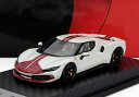 ミニカー 1/43 フェラーリ 296 GTB BBR-MODELS 1/43 FERRARI 296 GTB ASSETTO FIORANO 2022 WITH BBR HAT WHITE RED BBRC265SU09