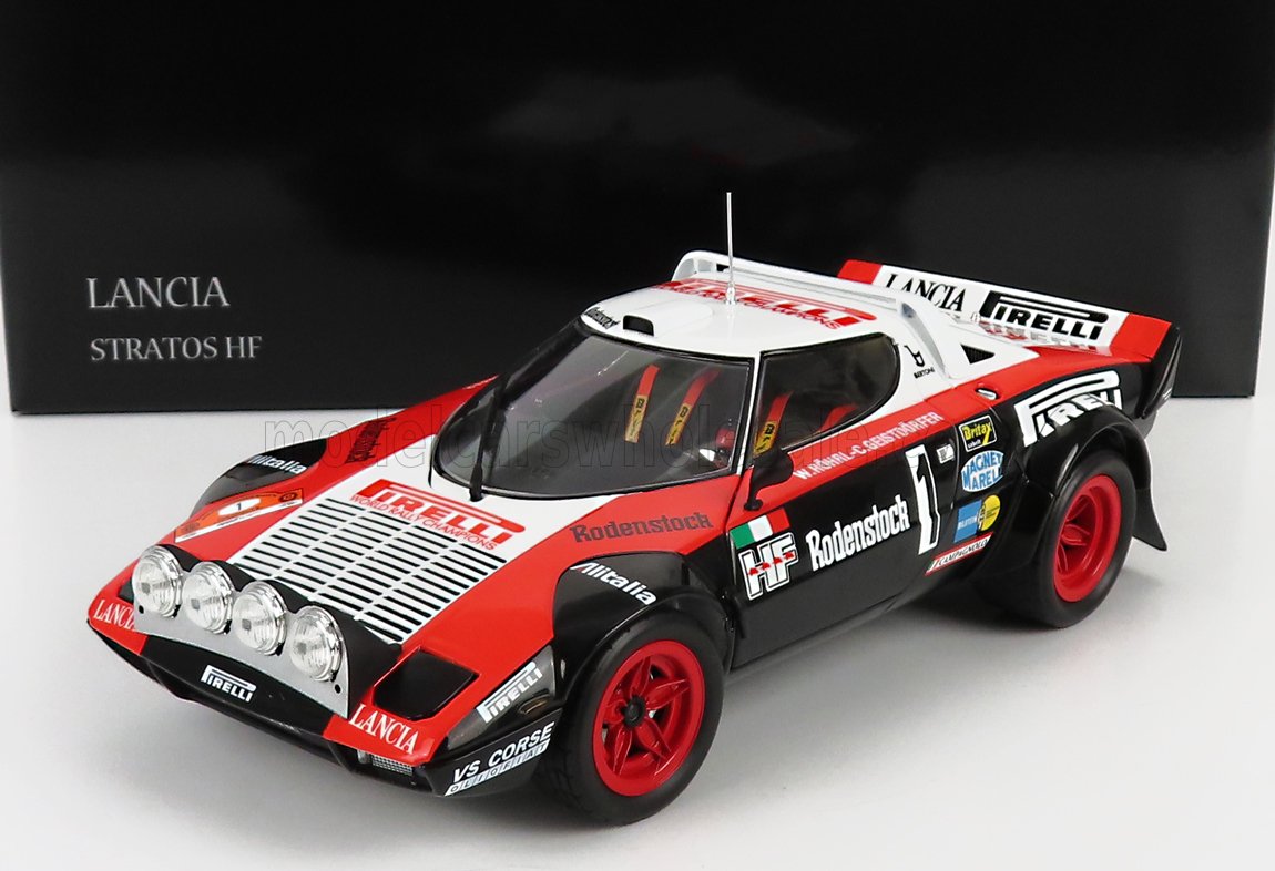 Launcher - ミニカー 1/18 ランチア ストラトス 京商 KYOSHO 1/18 LANCIA STRATOS HF (night version) N 1 1978 BLACK RED WHITE 08130D