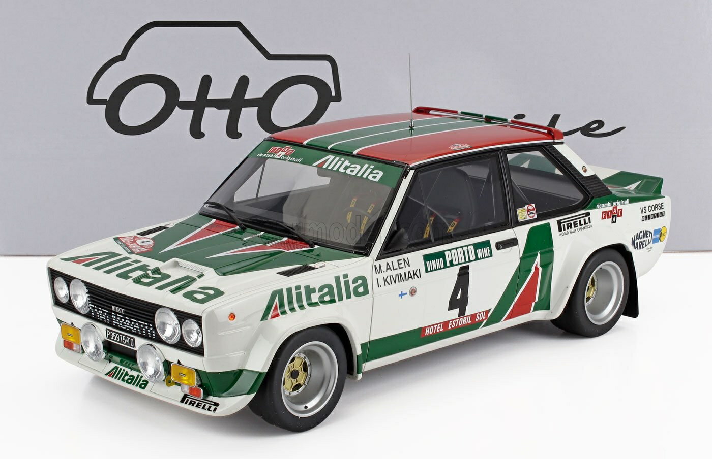 Rakuten - ミニカー 1/12 アバルト 131 OTTO-MOBILE 1/12 FIAT 131 ABARTH ALITALIA (night version) N 4 WINNER RALLY PORTUGAL 1978 WHITE G093