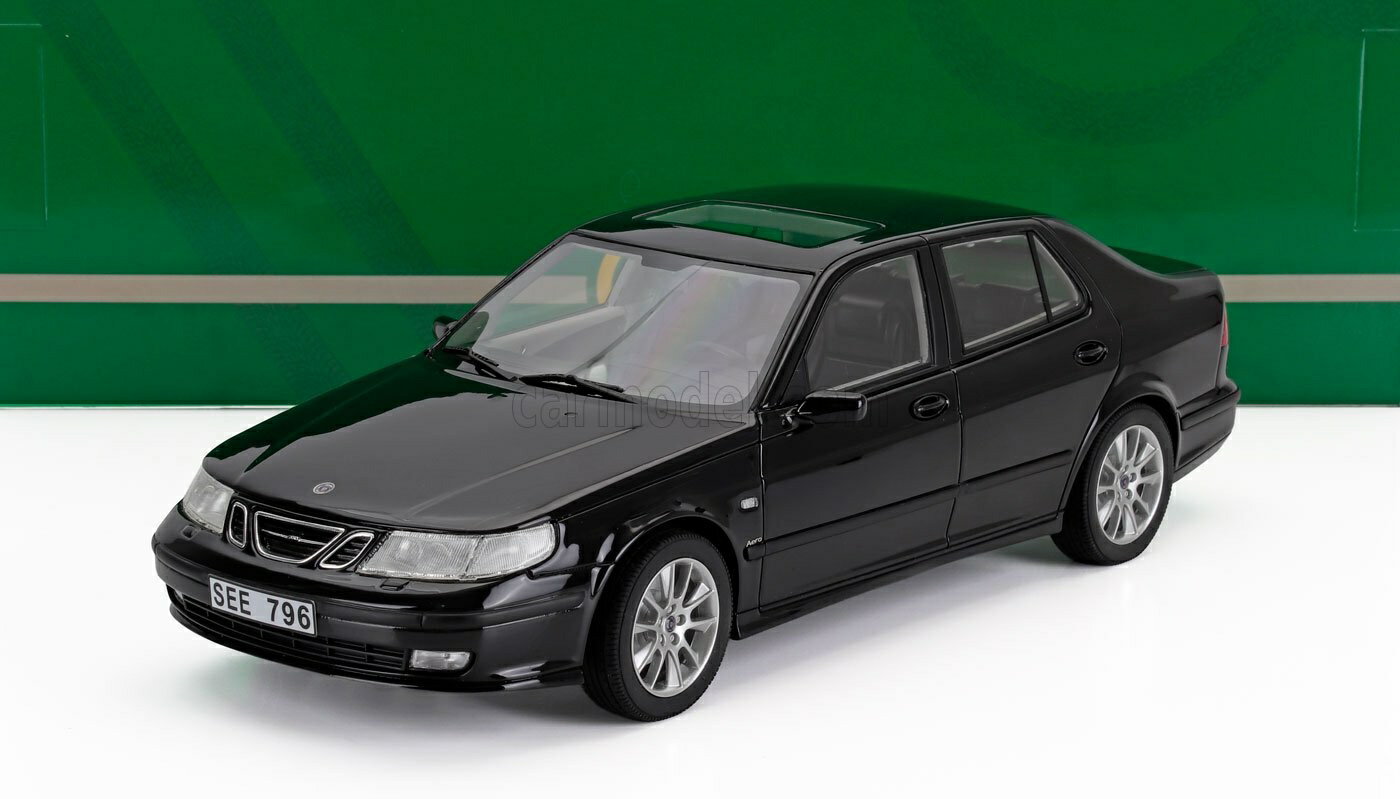 樂天商城 - ミニカー 1/18 サーブ 9-5 CULT-SCALE MODELS 1/18 SAAB 9-5 TURBO AERO 1998 BLACK CML198-2