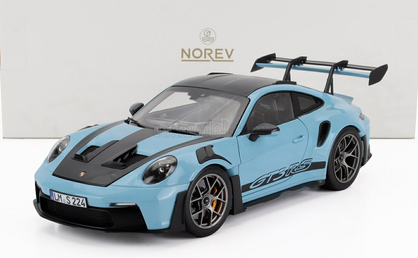 Rakuten - ミニカー 1/18 ポルシェ 911 GT3 ノレブ NOREV 1/18 PORSCHE 911 992 GT3 RS COUPE WEISSACH PACKAGE 2022 LIGHT BLUE BLACK 187367
