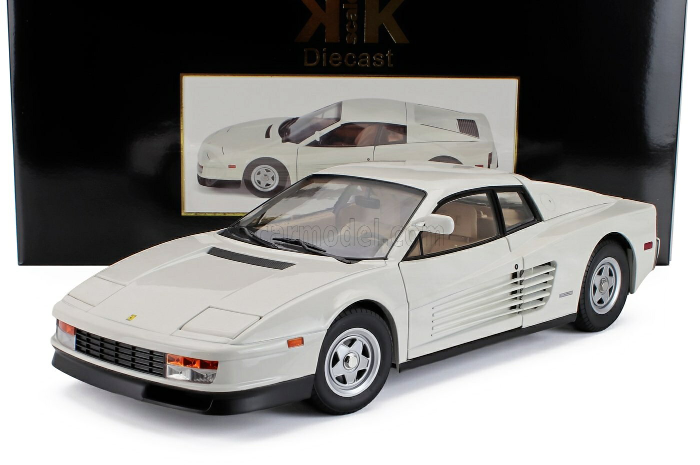 乐天商城 - ミニカー 1/12 フェラーリ テスタロッサ KK-SCALE 1/12 FERRARI TESTAROSSA MKI MONODADO MONOSPECCHIO USA VERSION 1984 WHITE KKDC120203