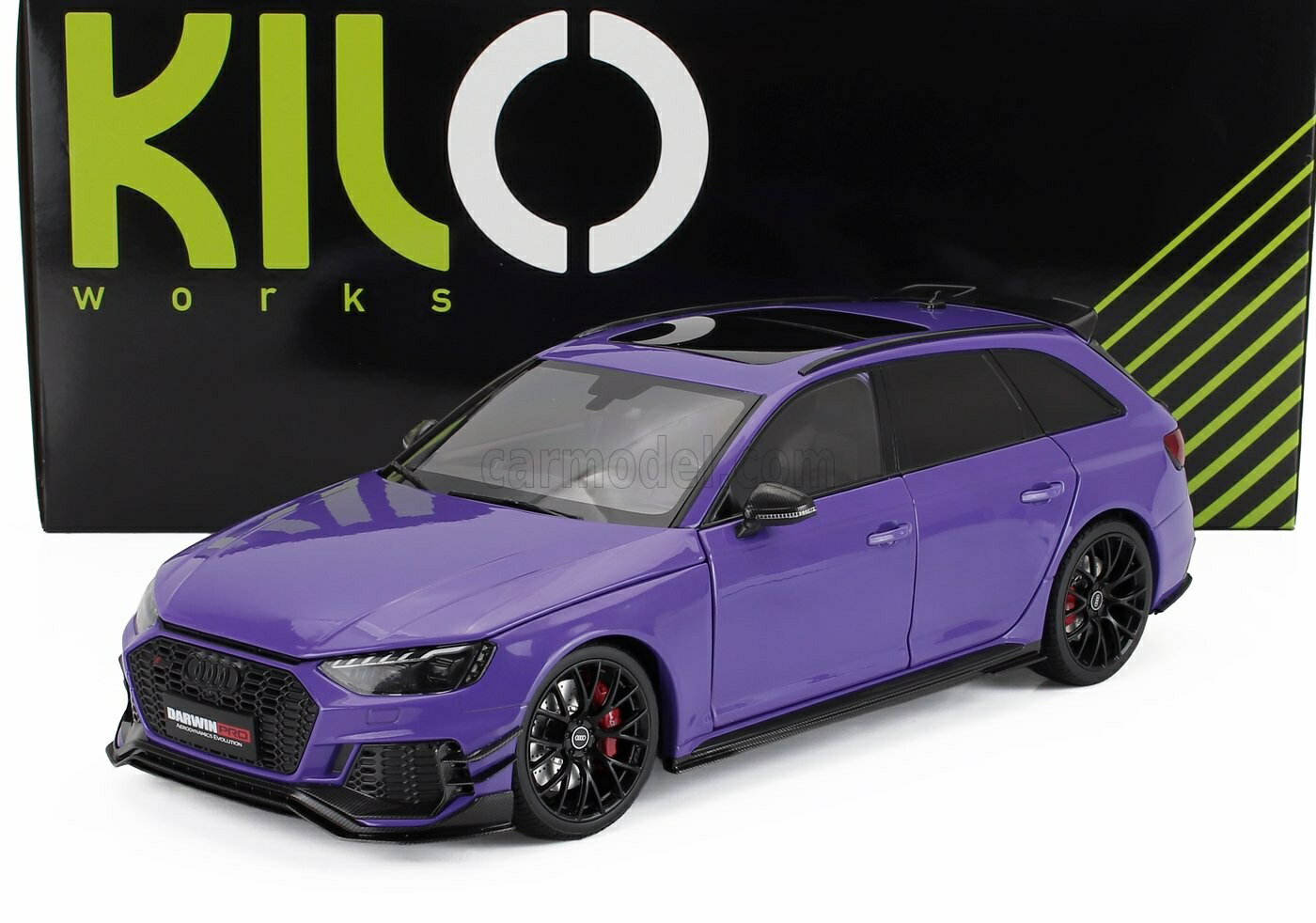ミニカー 1/18 アウディ A4 ワゴン NZG 1/18 AUDI A4 RS4 DARWIN PRO (B9) AVANT SW STATION WAGON 2020 PURPLE MET VAKW02301