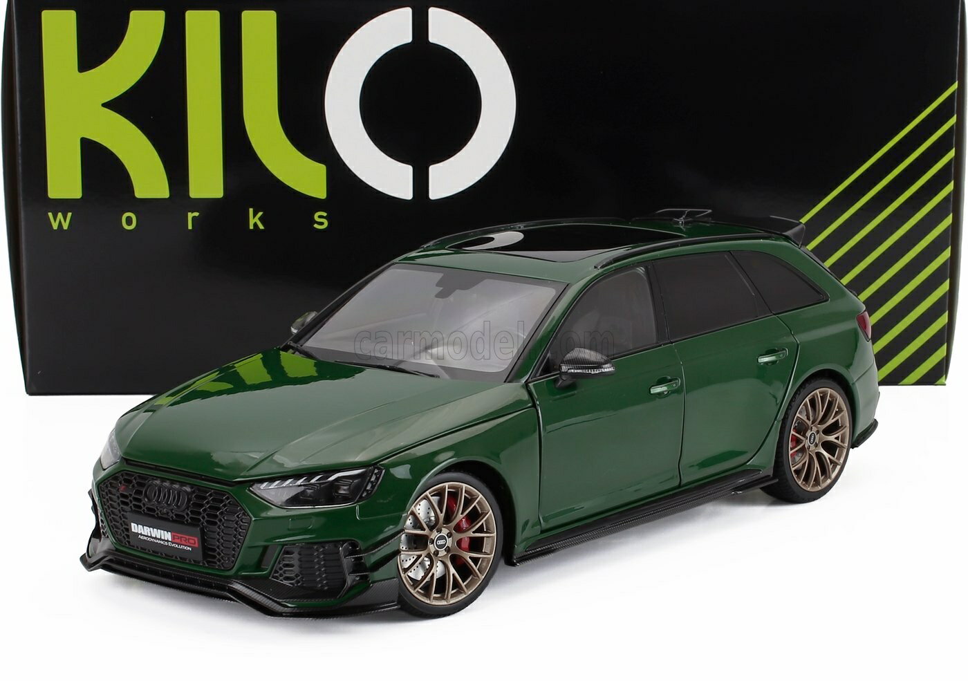 ミニカー 1/18 アウディ A4 ワゴン NZG 1/18 AUDI A4 RS4 DARWIN PRO (B9) AVANT SW STATION WAGON 2020 GREEN MET VAKW02302