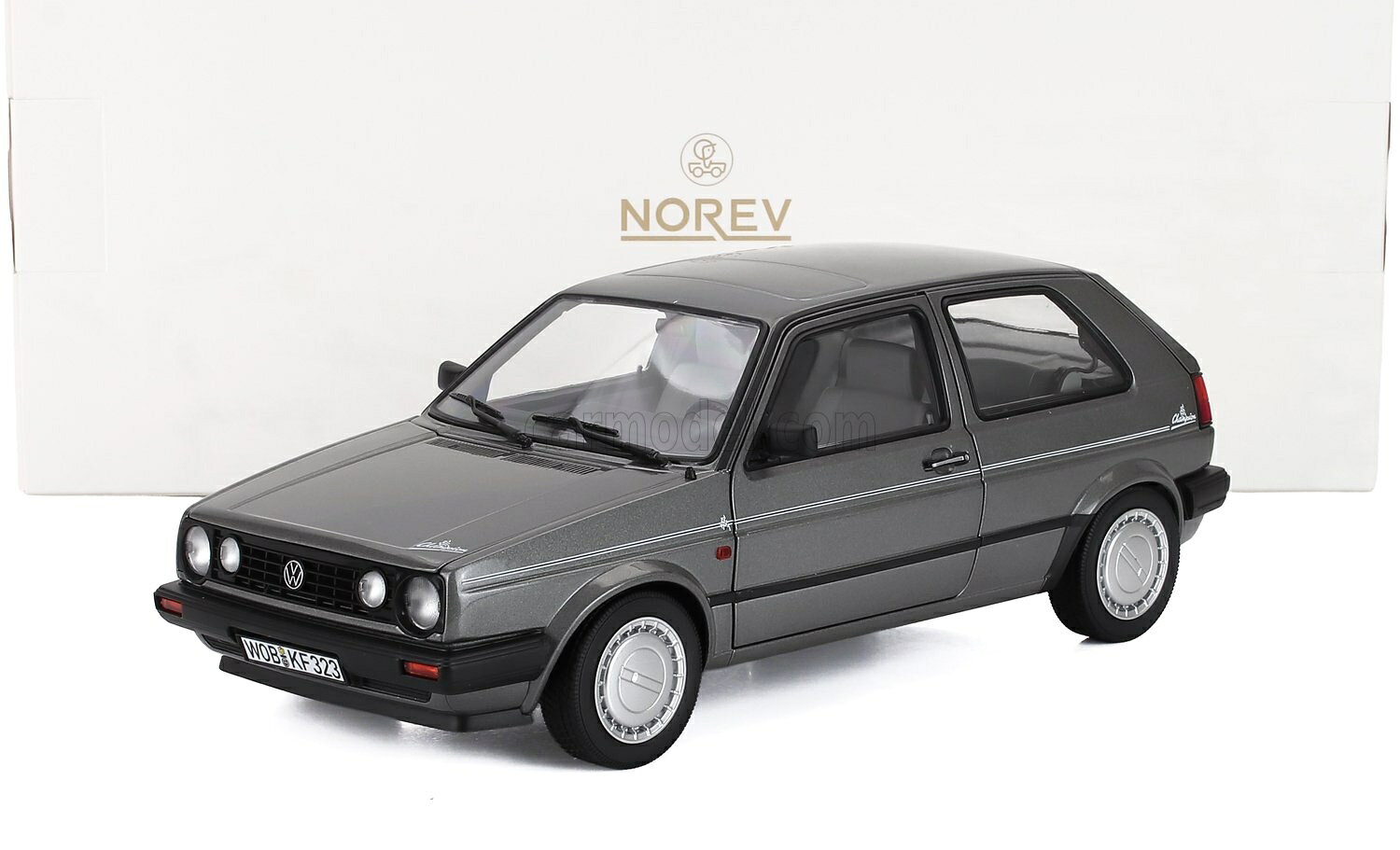 Rakuten - ミニカー 1/18 フォルクスワーゲン ゴルフ ノレブ NOREV 1/18 VOLKSWAGEN GOLF II CHAMPION 1989 GREY MET 188564