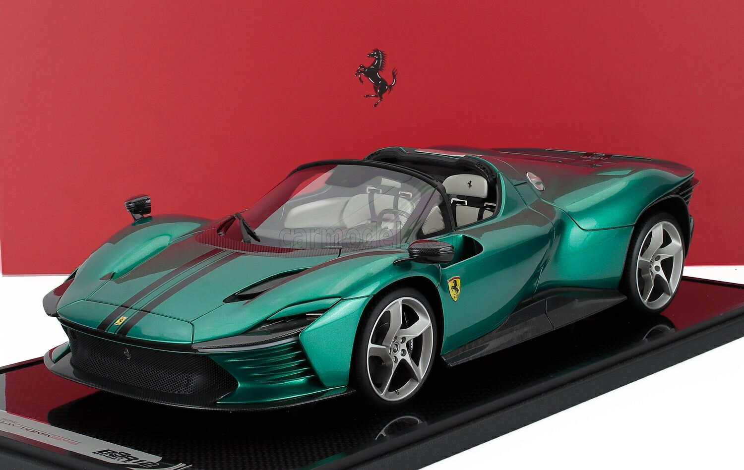 ミニカー 1/12 フェラーリ デイトナ BBR-MODELS 1/12 FERRARI DAYTONA SP3 SERIE ICONA OPEN ROOF 2022 GREEN JEWEL - BLACK BBR1217i