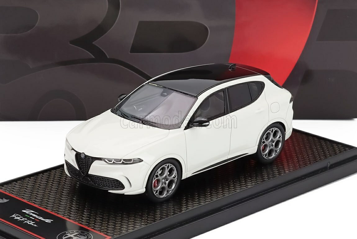 Rakuten - ミニカー 1/43 アルファロメオ トナーレ BBR-MODELS 1/43 ALFA ROMEO TONALE TRIBUTO BLACK ROOF 2023 BIANCO ALFA - WHITE BLACK BBRC309C