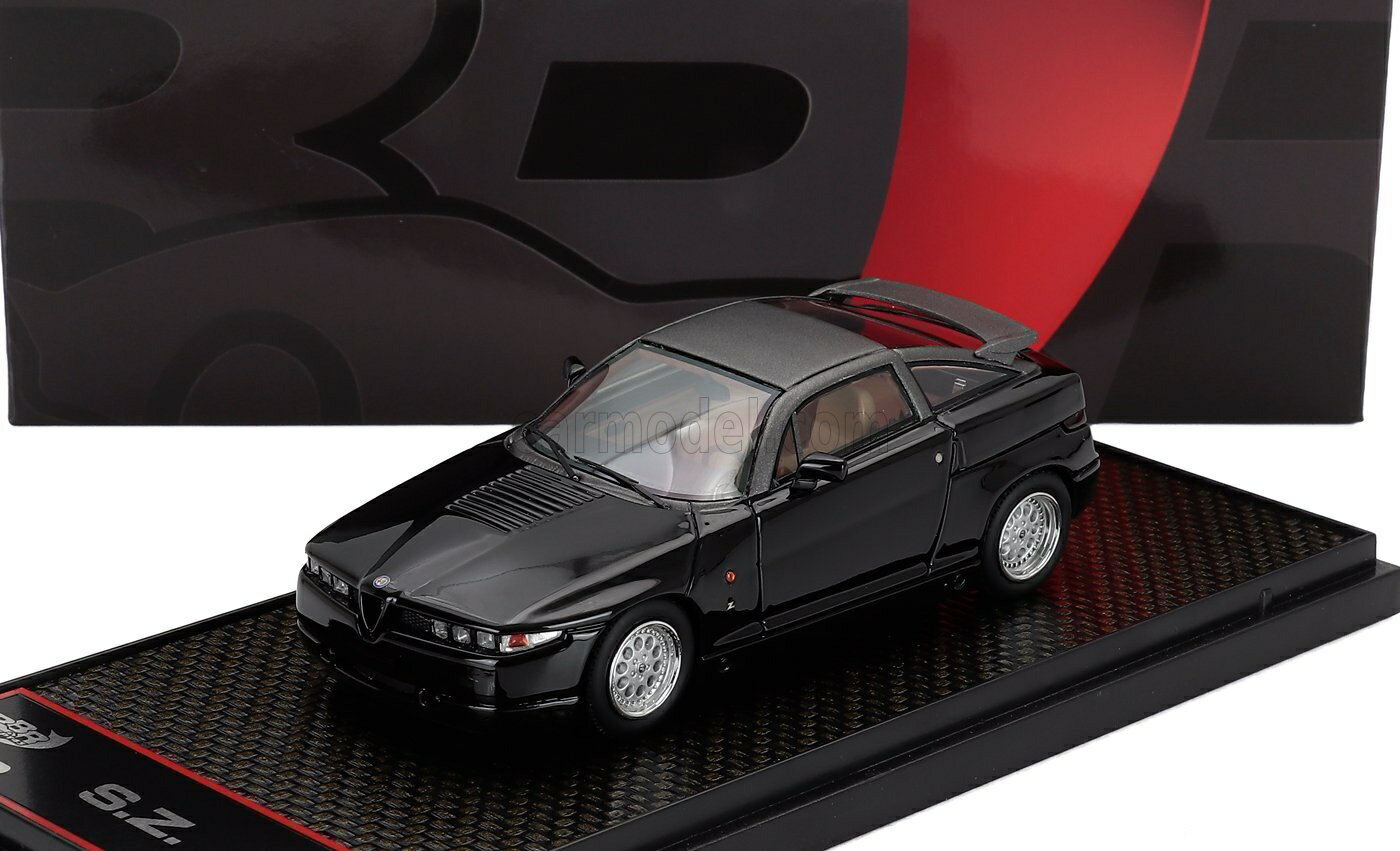 Rakuten - ミニカー 1/43 アルファロメオ SZ ザガート クーペ BBR-MODELS 1/43 ALFA ROMEO SZ ZAGATO COUPE 1989 BLACK BBRC310B