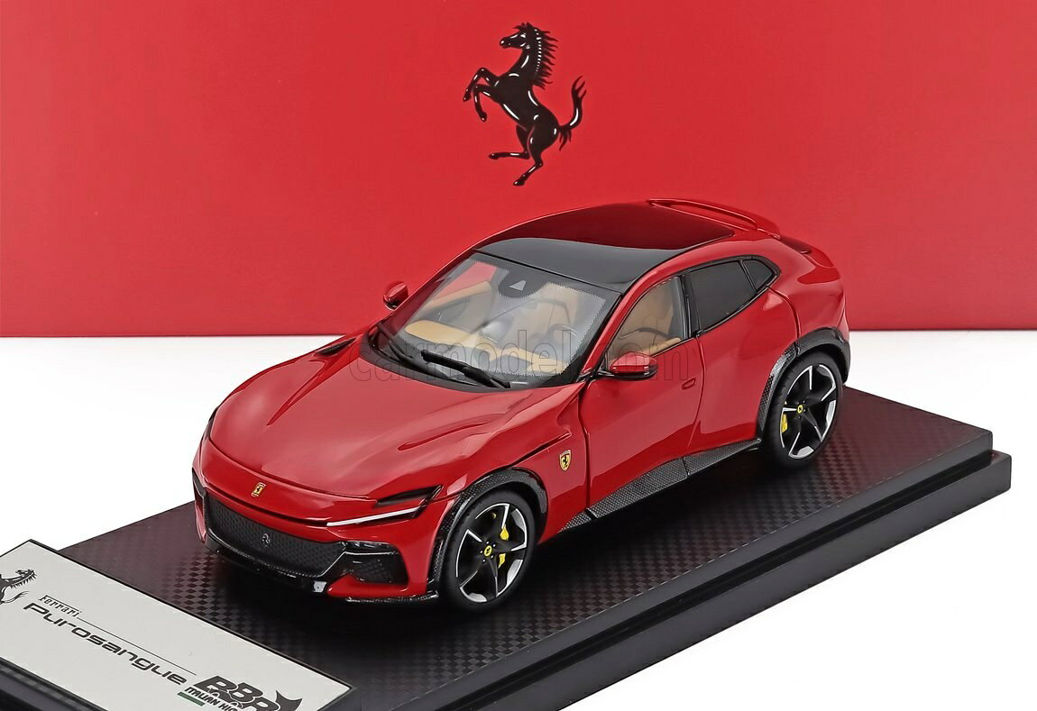 Rakuten - ミニカー 1/43 フェラーリ プロサングエ SUV BBR-MODELS 1/43 FERRARI PUROSANGUE SUV PANORAMIC ROOF 2022 ROSSO CORSA - RED HE43002B