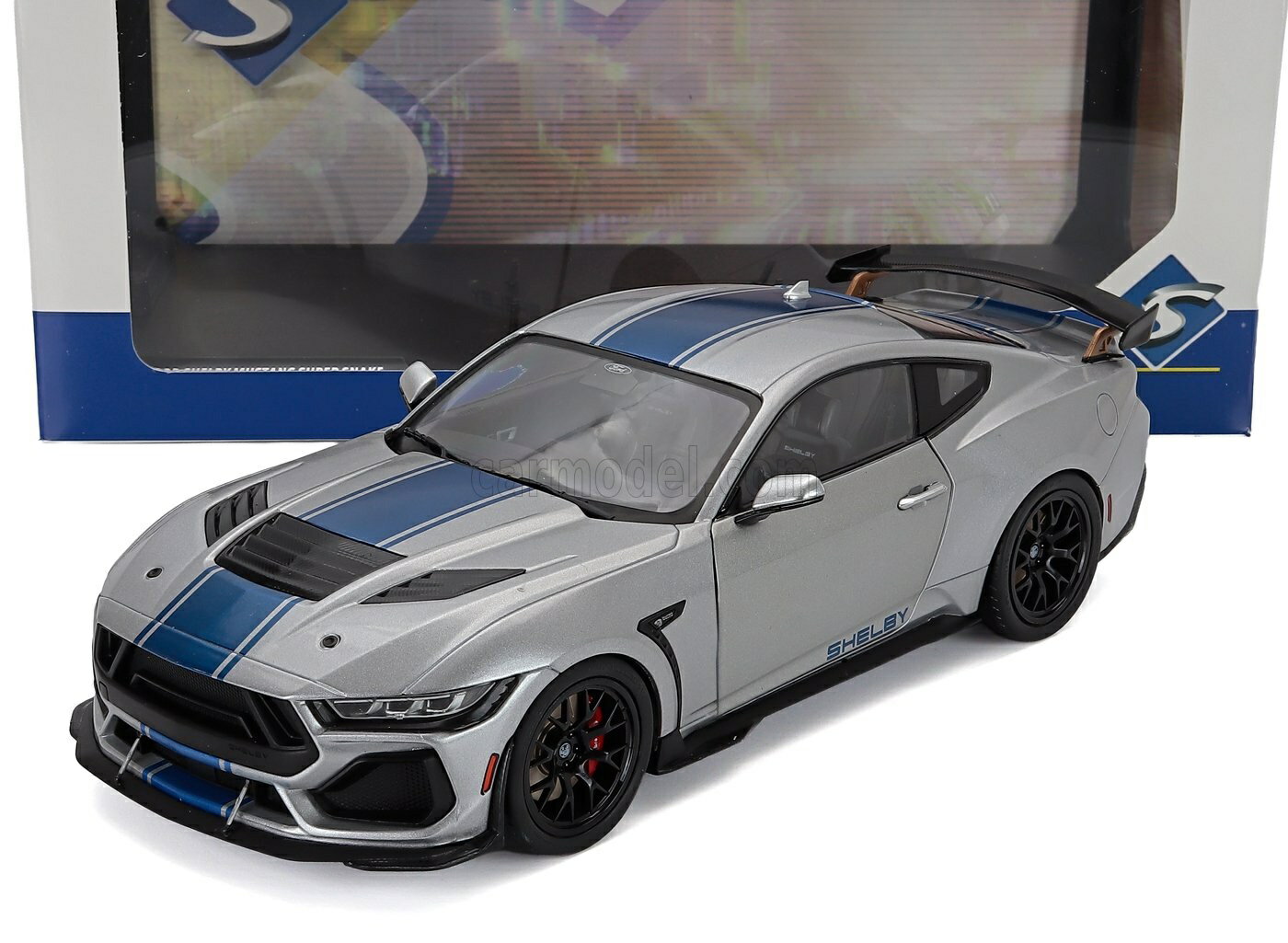 ミニカー アメ車 1/18 フォード マスタング ソリド SOLIDO 1/18 FORD USA MUSTANG SHELBY SUPER SNAKE COUPE 2025 SILVER BLUE 1813803