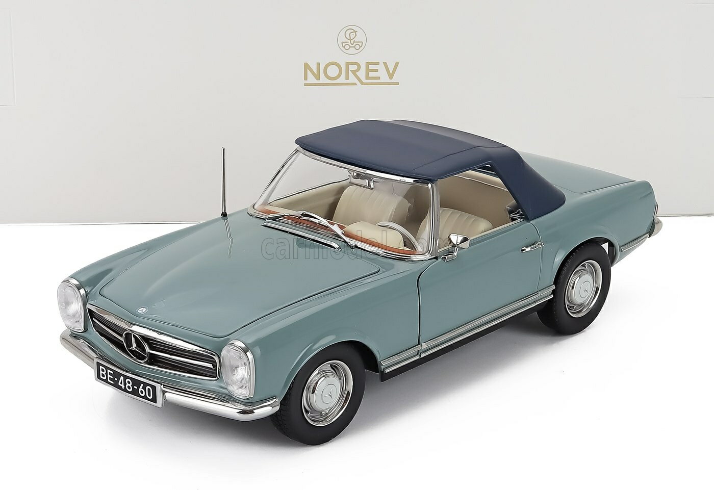 Rakuten - ミニカー 1/18 メルセデス ベンツ SLクラス 230SL ノレブ NOREV 1/18 MERCEDES BENZ SL-CLASS 230SL (W113) CABRIOLET 1963 HORIZON BLUE 183992