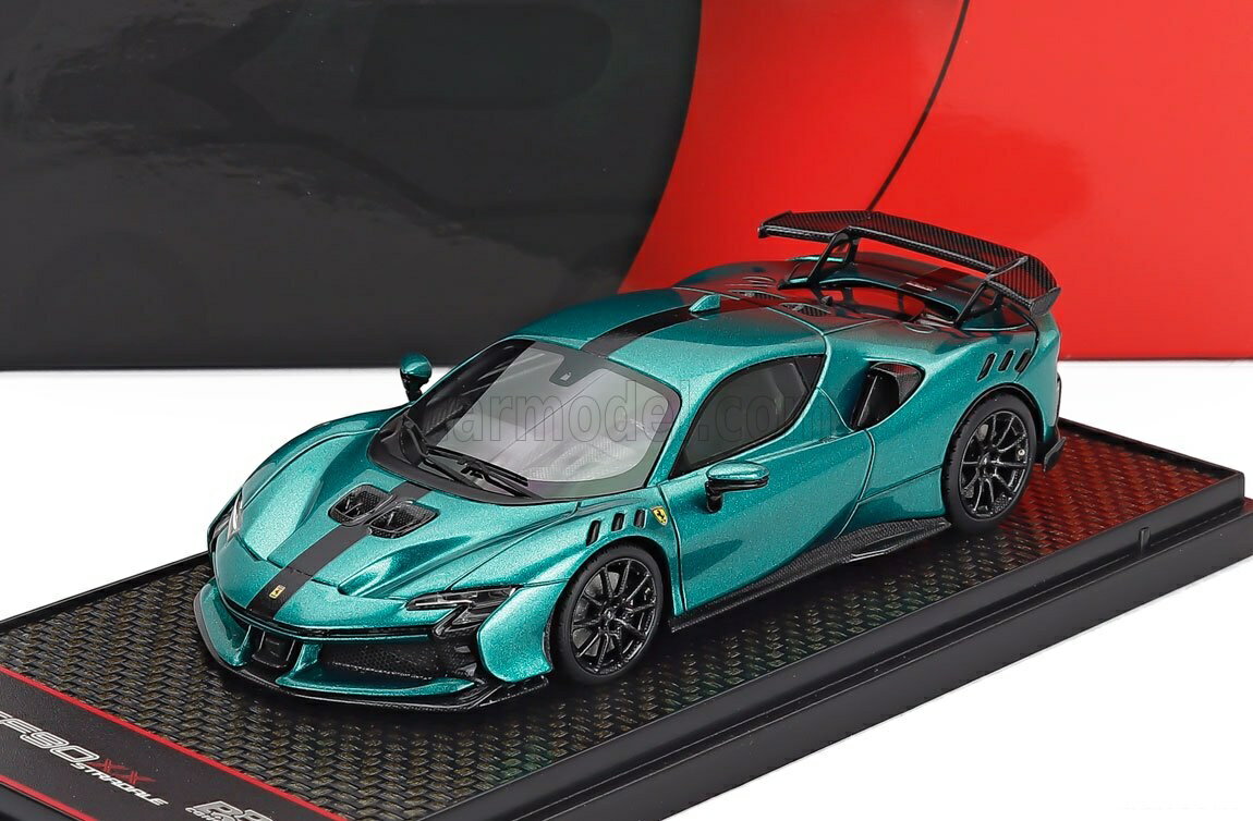 Rakuten - ミニカー 1/43 フェラーリ SF90 BBR-MODELS 1/43 FERRARI SF90 XX STRADALE 2024 GREEN JEWEL - BLACK BBRC285O