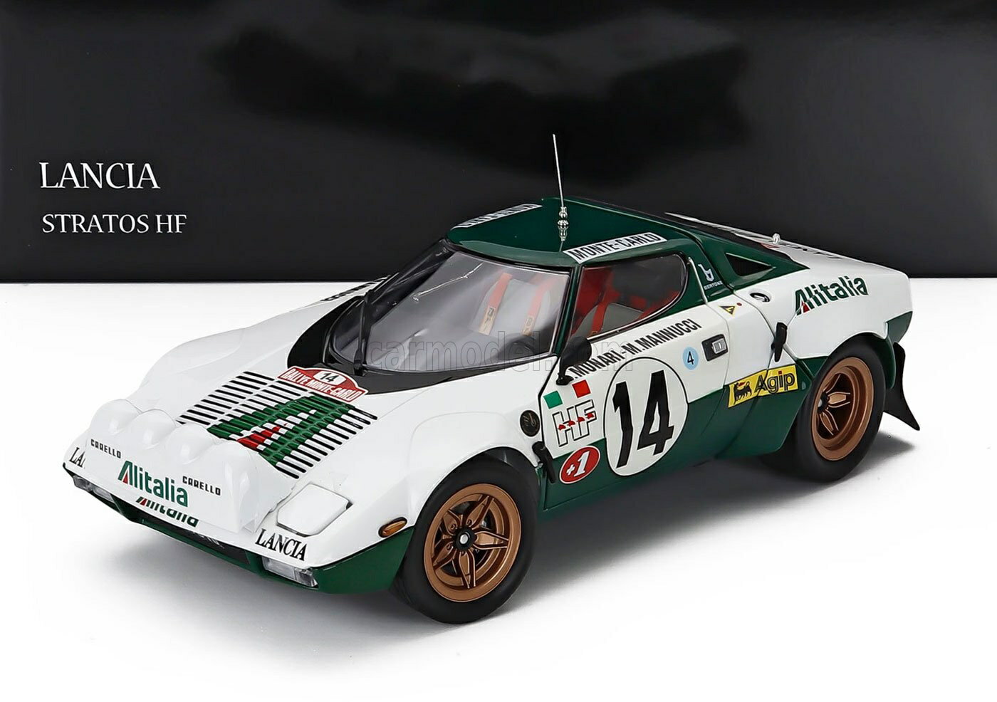 Launcher - ミニカー 1/18 ランチア ストラトス 京商 KYOSHO 1/18 LANCIA STRATOS HF ALITALIA (night version) N 14 WINNER RALLY MONTECARLO 1975 WHITE GREEN RED 08130E