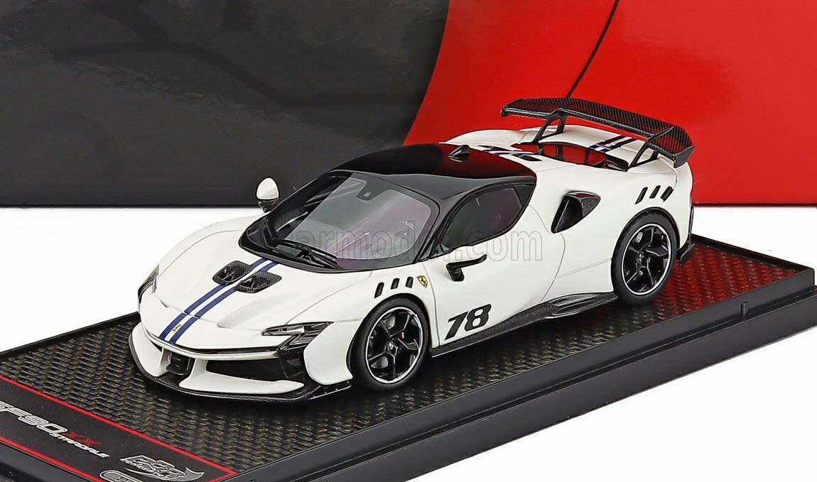 Testarossa - ミニカー 1/43 フェラーリ SF90 XX BBR-MODELS 1/43 FERRARI SF90 XX STRADALE N 78 2024 BIANTO ITALIA - MATT WHITE BLACK BBRC285P