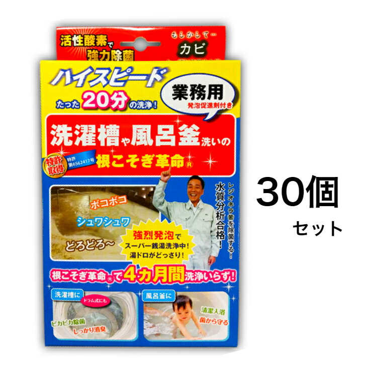 根こそぎ革命 30回分 箱入り 洗濯槽洗浄 風呂釜洗浄 業務用洗剤 洗濯槽カビ取り レジオネラ菌除菌 カビ取り 酸素系洗剤 正規代理店 日本製 宮崎化学