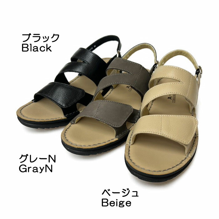 ”NEW”2026SS【A-OK】《3E相当》バックバンド付き！つま先部分も面ファスナーで調節可能なコンフォートサンダル◎バングラディシュ製◎《PY5678》トラベル/お出かけ/旅行/通勤/歩きやすい/
