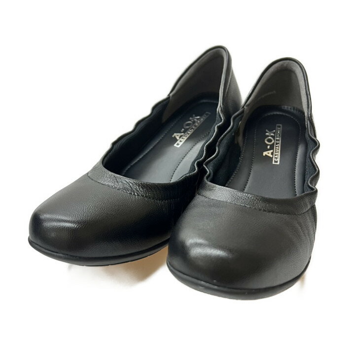 ”NEW”【A-OK】ルームシューズのような履きやすさ♪くしゅくしゅカジュアルパンプス◎バングラディシュ製◎《SG1013》トラベル/お出かけ/旅行/通勤/歩きやすい/