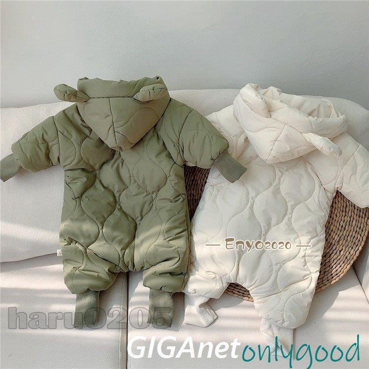 ロンパース ベビー服 防寒着 ジャンプスーツ赤ちゃん 着ぐるみ キッズ 子供用 男の子 女の子 可愛い 普段着 通園 秋冬アウター フード付き お出かけ 出産お祝い