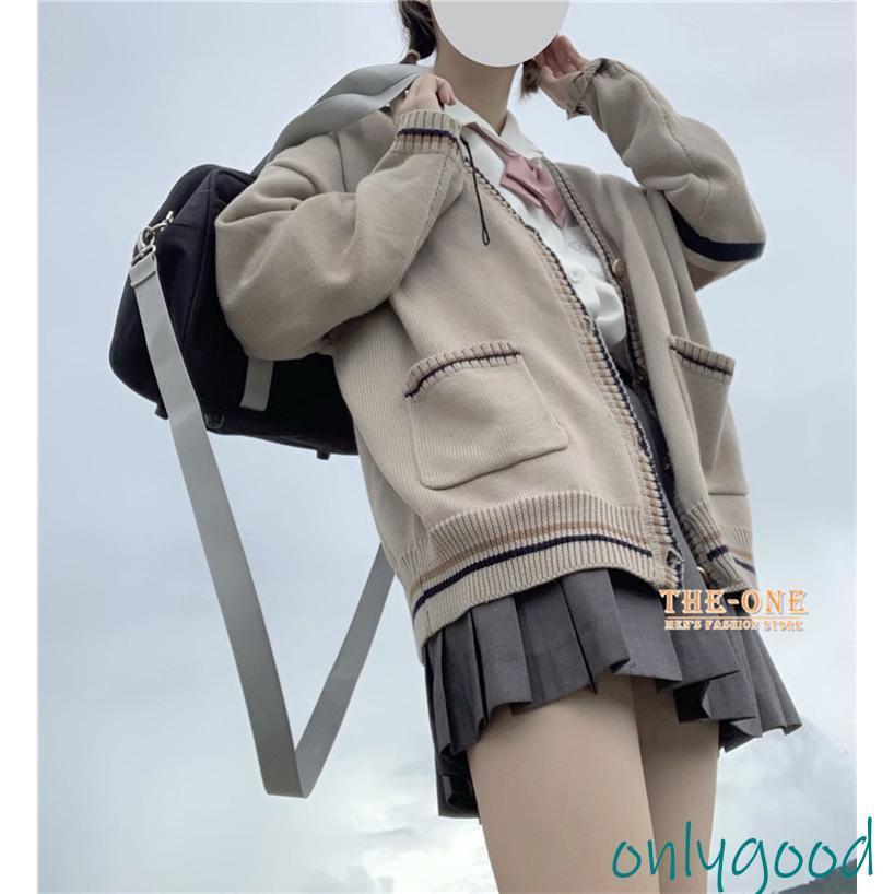 スクールカーディガン セーター カーディガン 正統派 制服 通学 Vネック 前開き 刺繍 男子 女子 中学生 高校生 長袖 春秋冬 紺