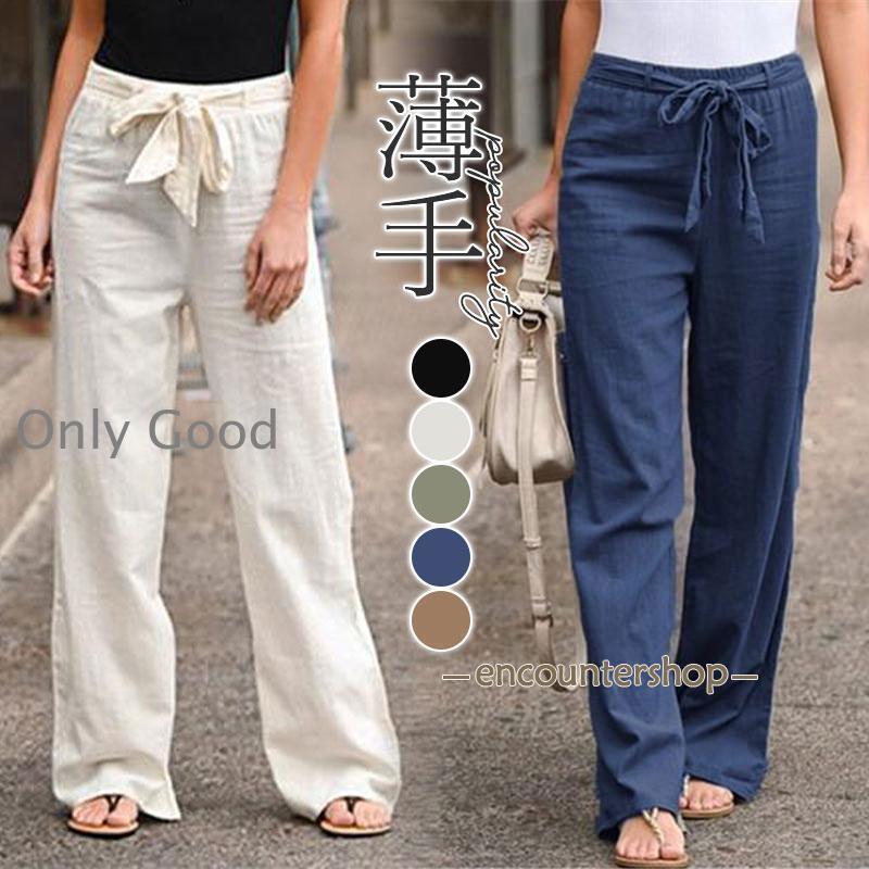 ワイドパンツ サルエルパンツ 綿麻ワイドパンツ リネン風 ボトムス 麻綿パンツ ガウチョパンツ レディース 体型カバー ゆったり 大きいサイズ