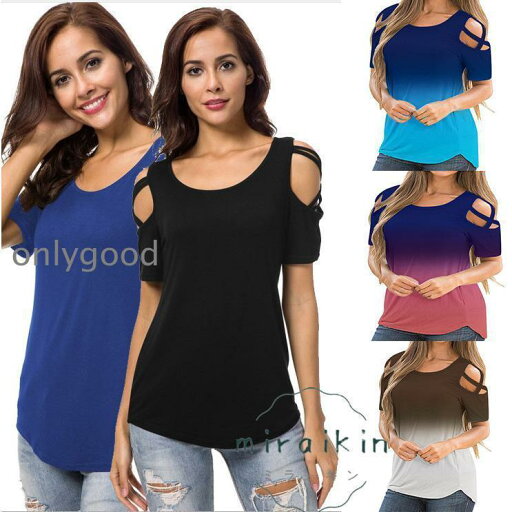 チュニックTシャツ 大きいサイズ レディース カットソー トップス 半袖 オフショルダー 肩だし 春夏 カラバリ グラデーション 個性的 上品 チュニックTシャツ 大きいサイズ レディース カットソー トップス 半袖 オフショルダー 肩だし 春夏 カラバリ グラデーション 個性的 上品