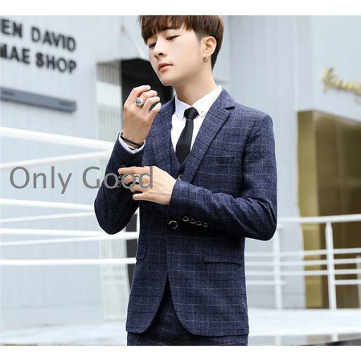 【スーパーSALE/激安】 メンズスーツ スリーピース スーツ チェック柄 ボーダー柄 カジュアル セットアップ メンズ 紳士服 面接 スリム ビジネス 仕事 スーパーセール10%