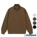 トレーナー ハーフジップ 秋服 秋物トレーナー スウェット トップス 無地 メンズ ファッション2023 秋冬 新作