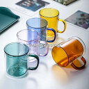 マグカップ ガラス コーヒーカップ 二重ガラスカップ ステンドグラス 耐熱 2層手吹き マグ グラス かわいい 可愛い レトロ カラーグラス コップ カップ
