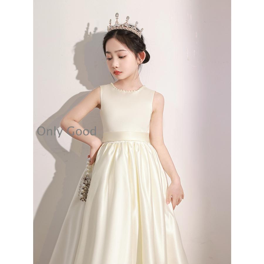 2024春子供ドレス ピアノ発表会 ジュニアドレス ふんわりチュール160 150 140 演奏会 結婚式 キッズ こども コンクール 子供服 女の子