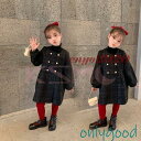 ラシャコート 韓国子供服 キッズ コート 女の子 秋服 秋冬 ロングコート アウター チェック柄 ジュニア服 おしゃれ 卒園式 入学式 パーティ 子ども服