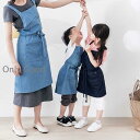 幼児 キッズ 子供用デニムエプロン DIY 可愛い こども 男の子 女の子 男女兼用 小学生 調理実習 ユニセックス キッズ用エプロン入園グッズ