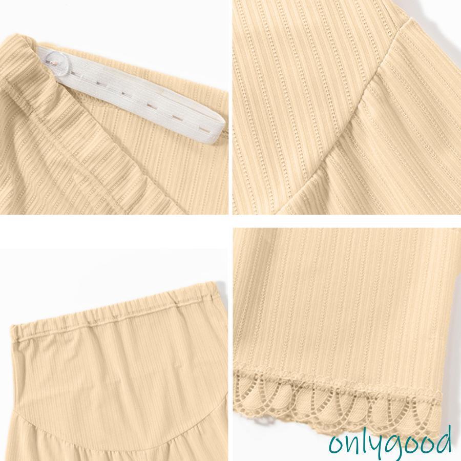 マタニティペチコート 裾レースペチパンツ