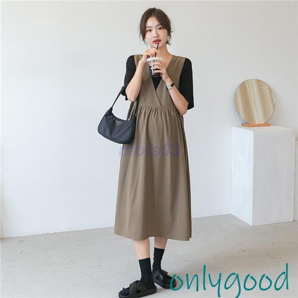 授乳服 マタニティ ワンピース 産前産後対応 ジャンパースカート 産前 産後 妊婦服 マタニティー マタニティワンピース 事務服 オフィス