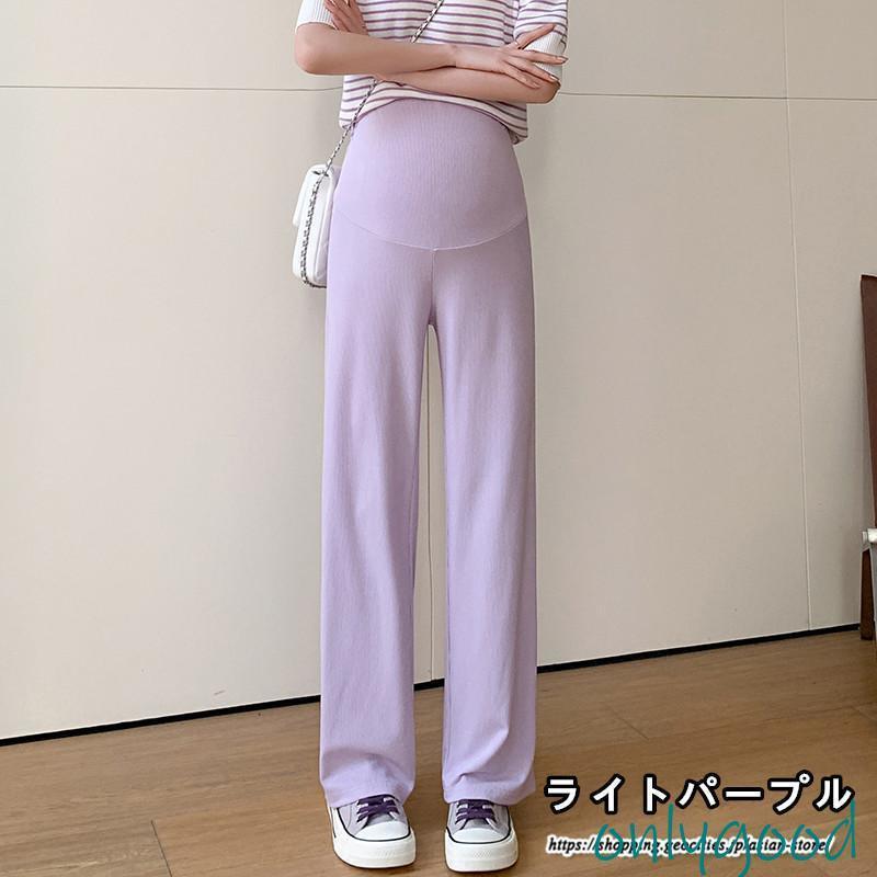 マタニティパンツ 夏パンツ レディースボトムス 夏服 プリーツパンツ 涼しい 落ち感 ワイドパンツ 調節 妊娠 産前産後 妊婦 ママパンツ ストレッチ 無地大人