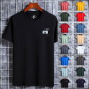 Tシャツ メンズ 半袖 おしゃれ 白Tシャツ ロンT T-shirt スポーツ 半袖tシャツ 配いろ 涼しい カジュアルクルーネック 丸首 プリント 夏