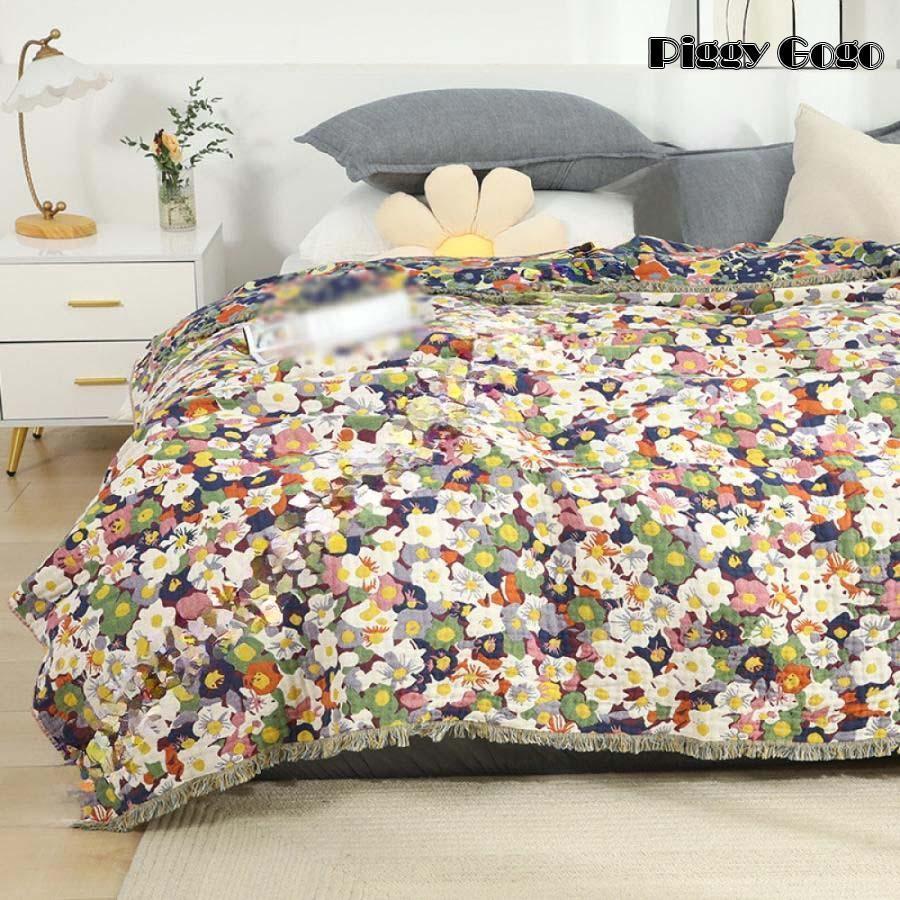 ガーゼケット シングル 6重 綿100% タオルケット 丸洗いOK やわらかな肌触り ブランケット 夏 キルトケット 軽量 薄手 肌掛けケット 冷房対策 吸湿 抗菌