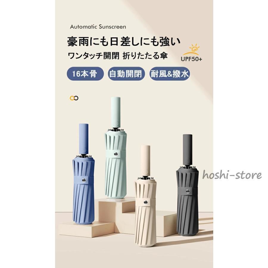 頑丈な16本骨日傘 折りたたみ 完全遮光 UVカット 折りたたみ傘 100％ 遮光 レディース 自動開閉 雨傘 遮熱 強撥水 折り畳み傘 大きい