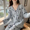 パジャマ レディース 薄手 長袖 長ズボン 上下セット 果物 柄 春 夏 秋 女性用 ルームウェア 娘 母の日 誕生日 プレゼント 可愛い 大人用 ゆったり 快...