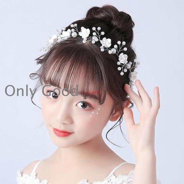 子供ヘアアクセサリー 花輪 子どもカチューシャ キッズ髪飾り フラワーガール結婚式 子供 ピアノ発表会ドレス 子供
