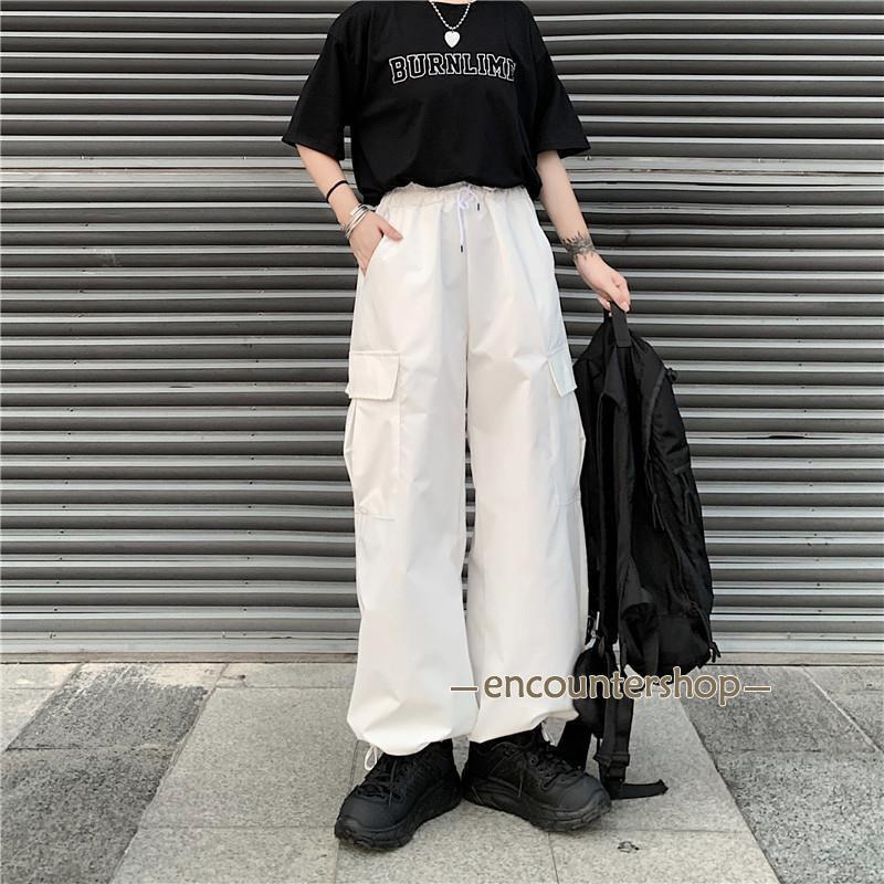 カーゴパンツ レディース ワークパンツ ゆったり 原宿風 学生 ロングパンツ ボトムス ヒップホップ ダンス衣装 ストリート系 カジュアル 春夏秋