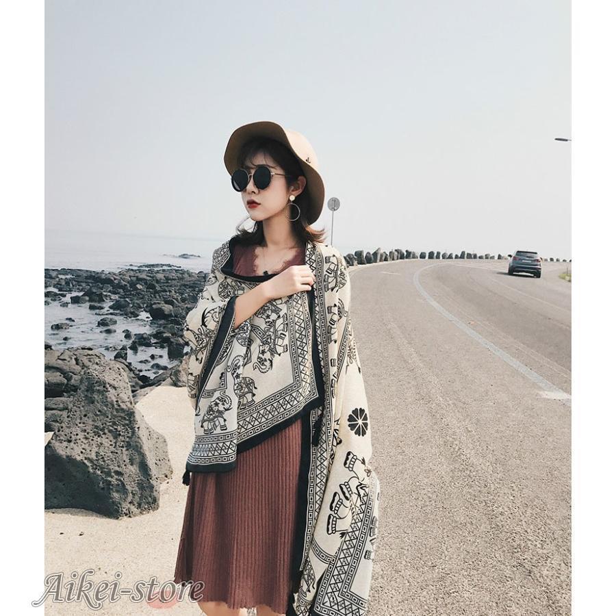 ストール ショール スカーフ 服飾小物 レディース ファッション小物 アジアンテイスト プリント 柄物 レトロ 肩掛け 日焼け止め 紫外線防止 防寒