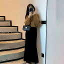 ニット トップス セットアップ レディース ロングスカート 秋 冬 長袖 カジュアル 上品 通勤 OL