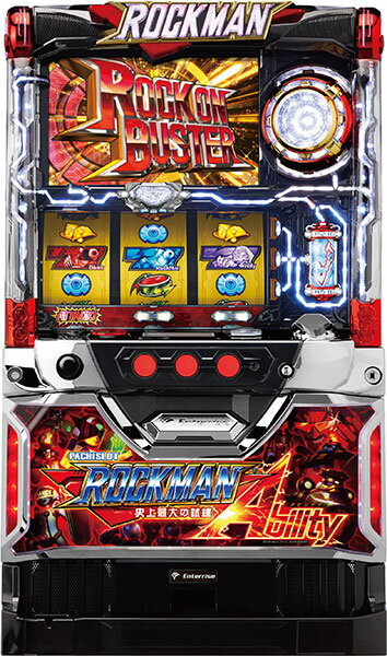 楽天A-SLOT 楽天市場店スパイキー ロックマン アビリティ 史上最大の試練『コイン不要機ゴールドセット』[パチスロ実機/スロット 実機][コイン不要機ゴールド（コイン/コインレス/オートモードプレイ）/家庭用電源/音量調整/ドアキー/設定キー/取扱い説明書付き