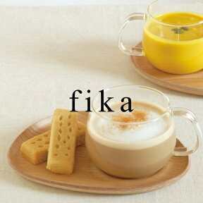 FIKA カフェスイーツ ウッド カップとプレート