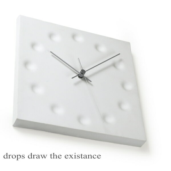 Drops draw the existance 【お買い物マラソン期間★クーポン最大7,000円】レムノス 掛け時計 Drops draw the existance KC03-23 タカタレムノス Lemnos 連続秒針 静音 北欧 ウォールクロック シンプル リビング ダイニング 寝室【1510】