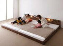 親子で寝られる棚・照明付き連結ベッド ボンネルコイルマットレス付き ワイドK240(SD×2)(3)